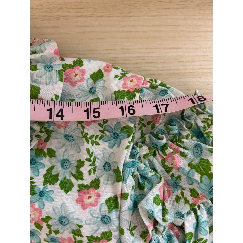 Recollections Prairie Dress Floral ruffle Neck Maxi Cotton USA Made cottagecore - Picture 11 of 12